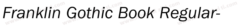 Franklin Gothic Book Regular字体转换